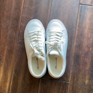 White leather Madewell sneakers